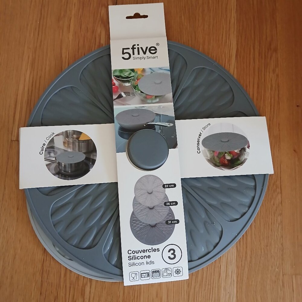 5 Simple Smart Silicon Lids x 3 New